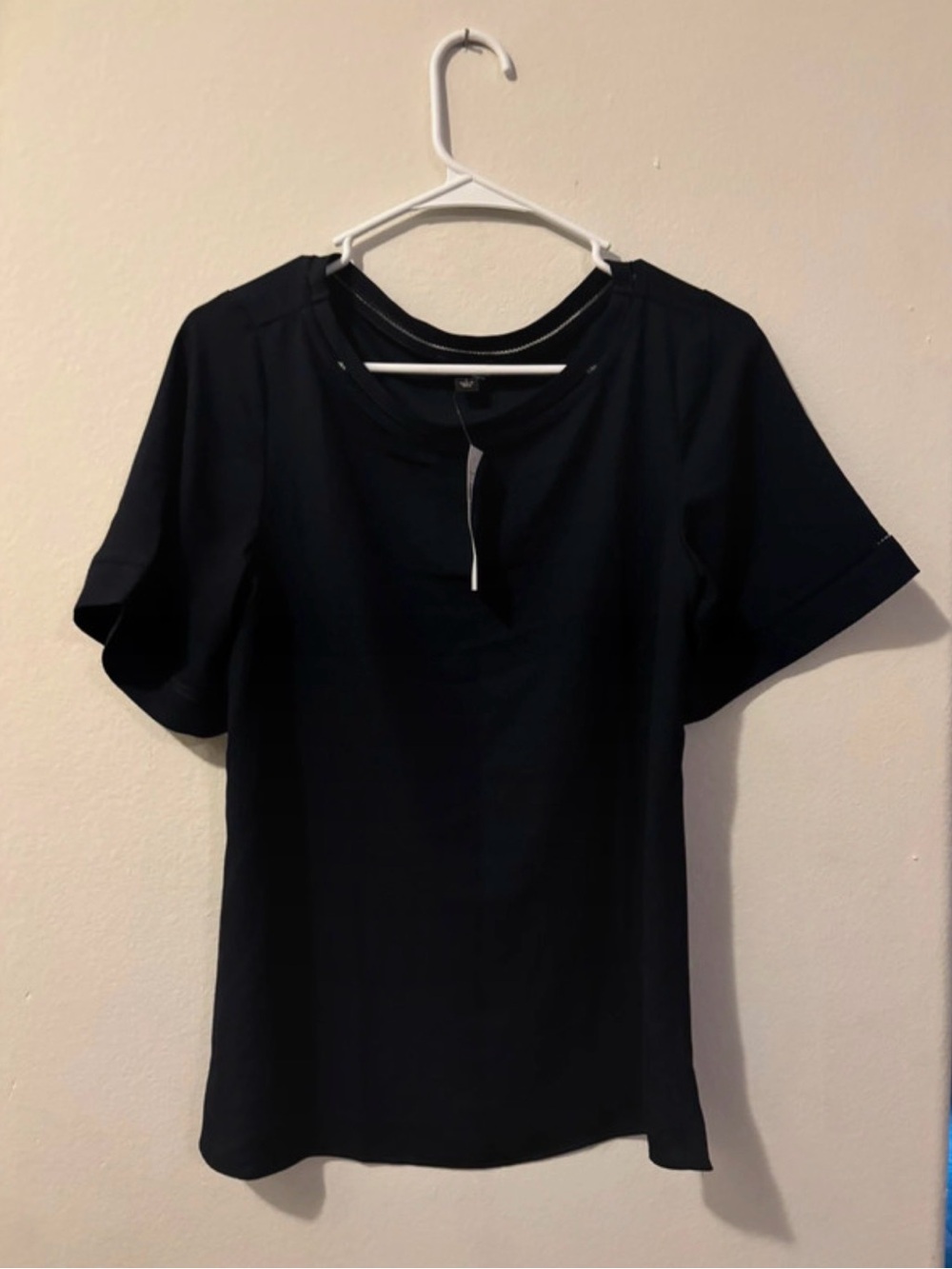 Classic Short Sleeve Women's Top - Navy Blue